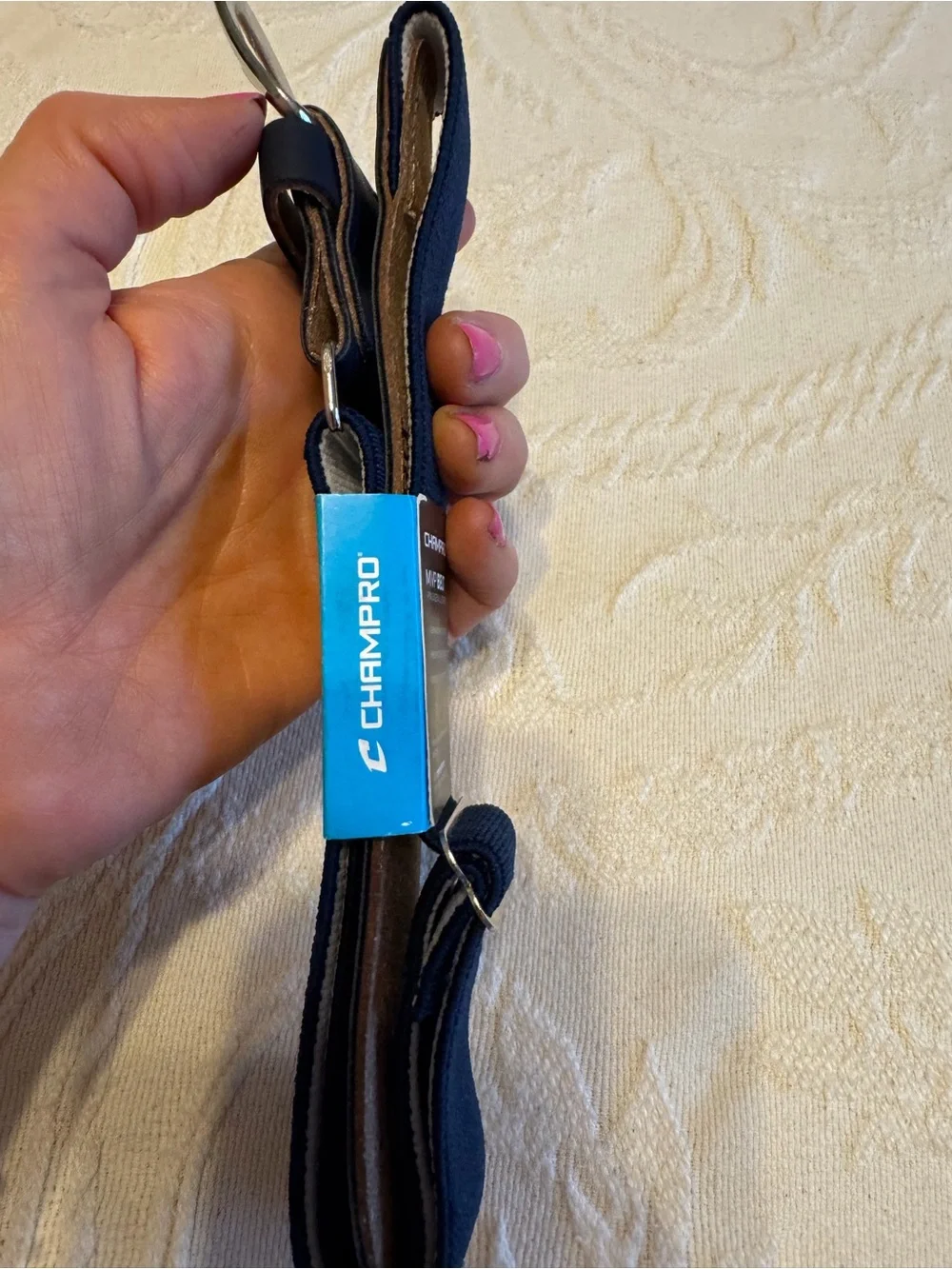NWT ChamproMVP Elastic Belt for kids - Navy Blue 1.25 width